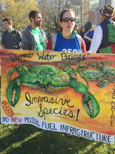 Warmer water brings invasive species! No new fossil fuel infrastructure!