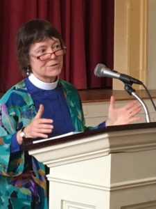 Speaking at SAICAN meeting, Oct. 30, 2016. Photo credit: Rev. Marisa Brown Ludwig 