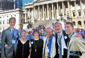 The group from Ashfield, MA included Allen Gabriel, Kate Stevens, Margaret Bullitt-Jonas, Ron Coler, Bruce Bennett, and Richard Prée