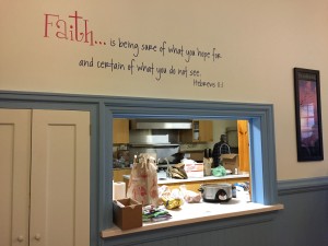 A definition of faith painted on the parish hall of the UCC Church, Conway, MA