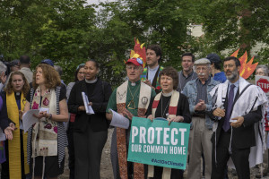 Left to right, Rev. Mariama White-Hammond, Rev. Dr. Jim Antal, and MBJ (photo credit: Robert A. Jonas)