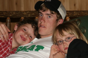 Sam with Noah & Grace, 2008